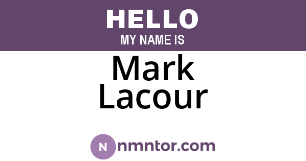 Mark Lacour