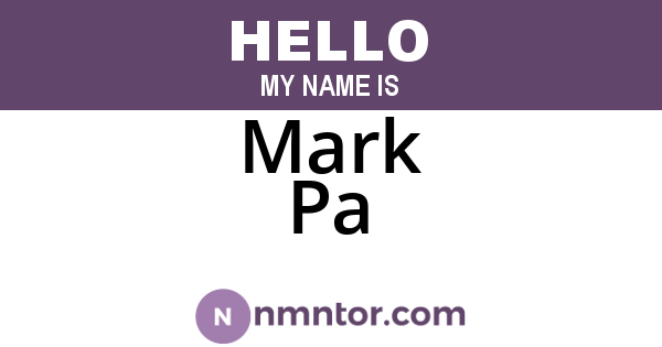 Mark Pa