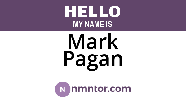 Mark Pagan