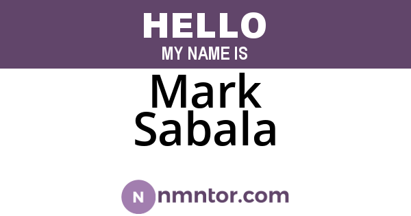 Mark Sabala