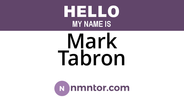 Mark Tabron