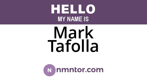 Mark Tafolla