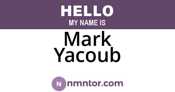 Mark Yacoub