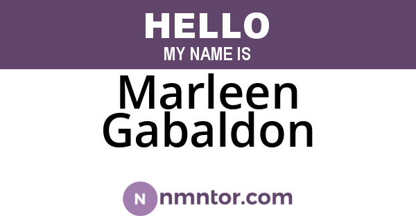Marleen Gabaldon