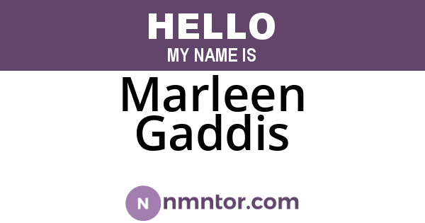Marleen Gaddis
