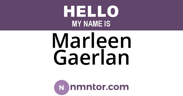 Marleen Gaerlan