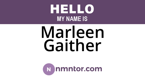 Marleen Gaither