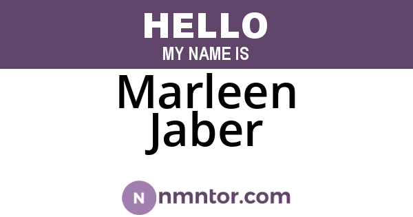 Marleen Jaber