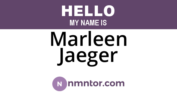 Marleen Jaeger