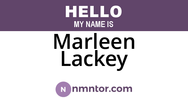 Marleen Lackey