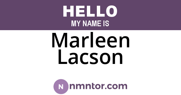 Marleen Lacson