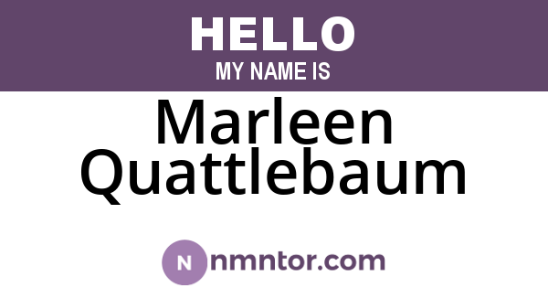 Marleen Quattlebaum