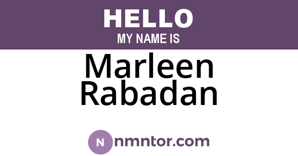 Marleen Rabadan