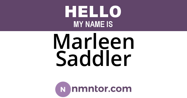 Marleen Saddler