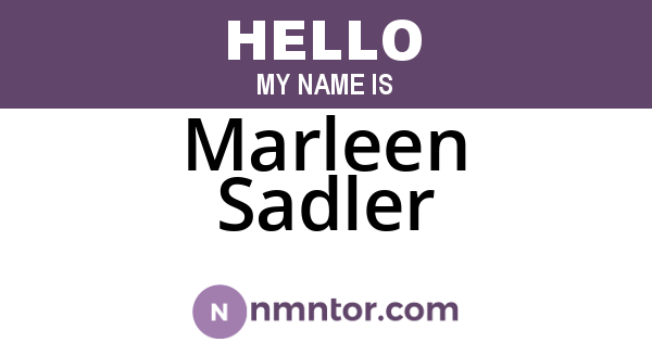 Marleen Sadler