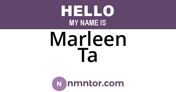 Marleen Ta