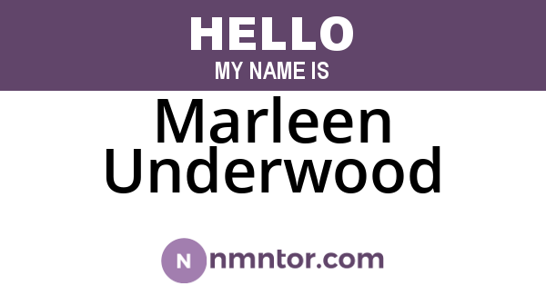 Marleen Underwood