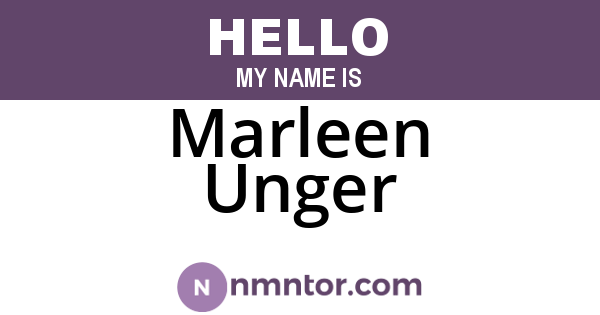 Marleen Unger