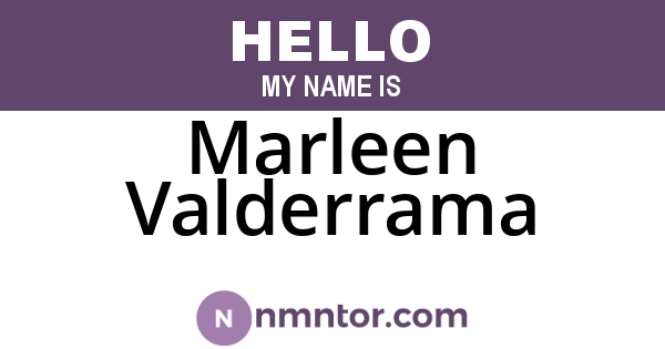 Marleen Valderrama