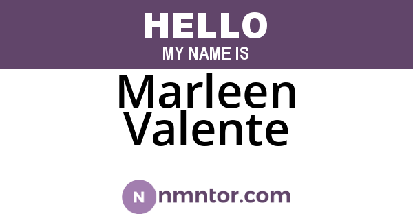 Marleen Valente