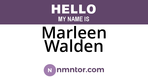 Marleen Walden