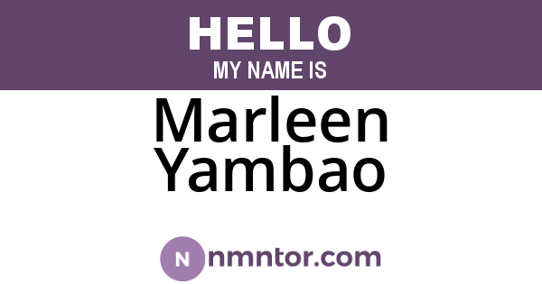 Marleen Yambao