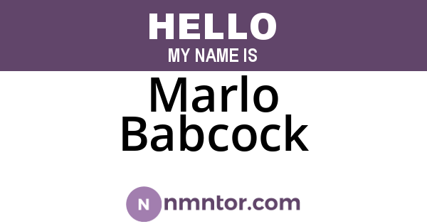 Marlo Babcock