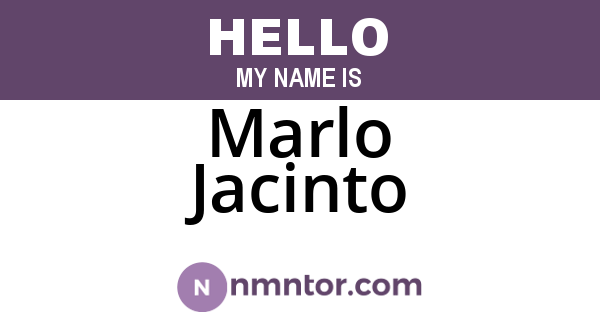 Marlo Jacinto
