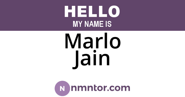 Marlo Jain