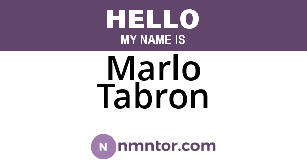 Marlo Tabron