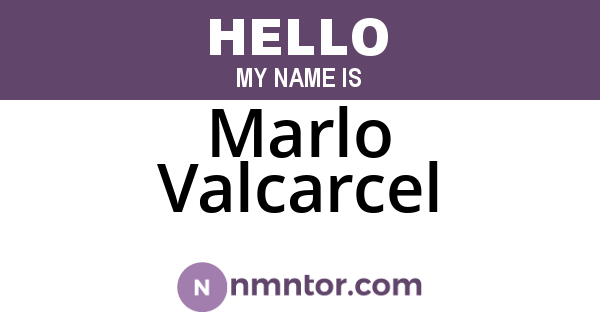 Marlo Valcarcel