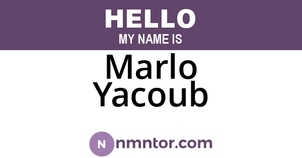 Marlo Yacoub