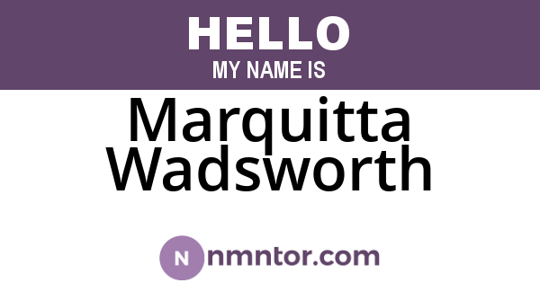 Marquitta Wadsworth