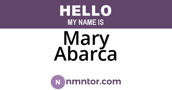 Mary Abarca