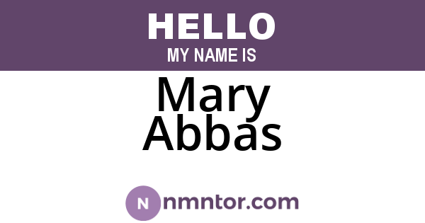 Mary Abbas