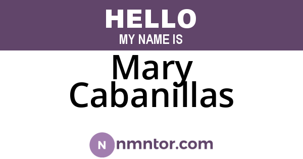 Mary Cabanillas