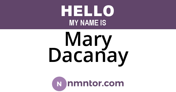 Mary Dacanay