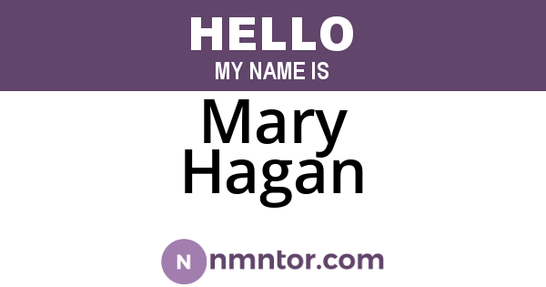 Mary Hagan