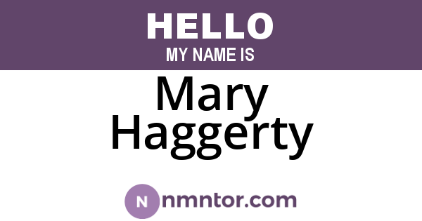 Mary Haggerty