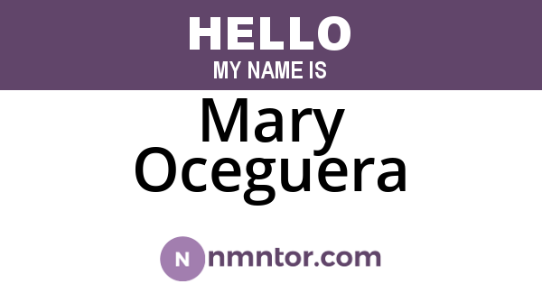Mary Oceguera