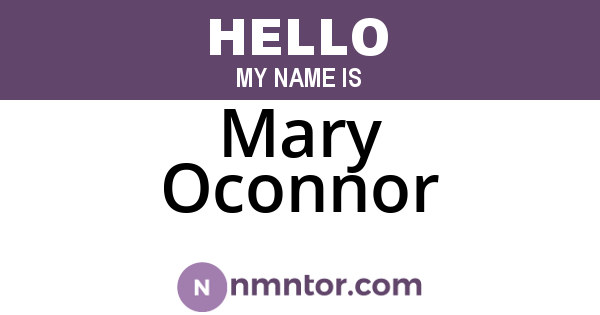 Mary Oconnor
