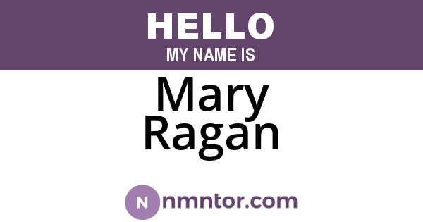 Mary Ragan