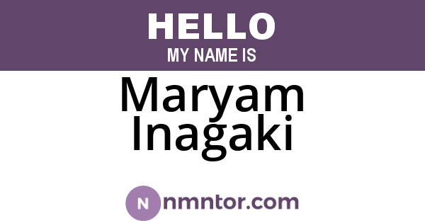 Maryam Inagaki