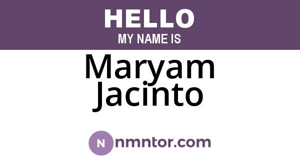 Maryam Jacinto