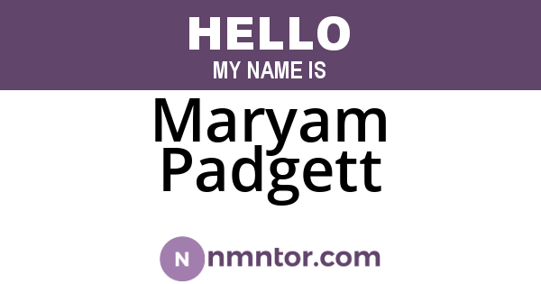 Maryam Padgett