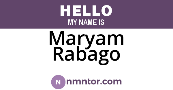 Maryam Rabago