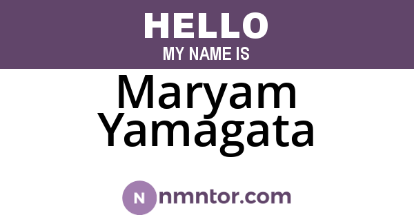 Maryam Yamagata