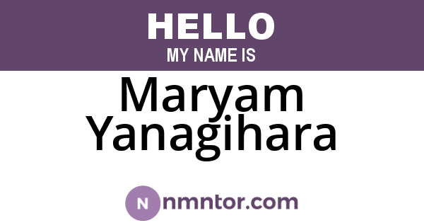 Maryam Yanagihara