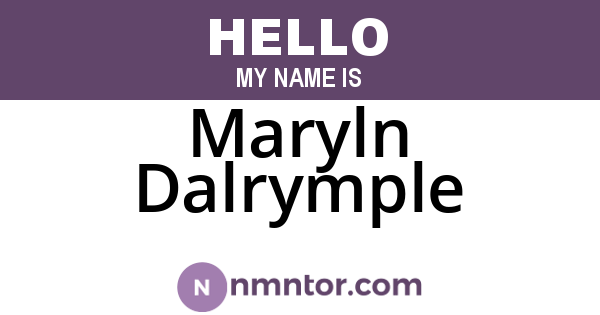 Maryln Dalrymple