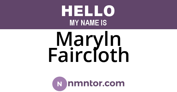 Maryln Faircloth